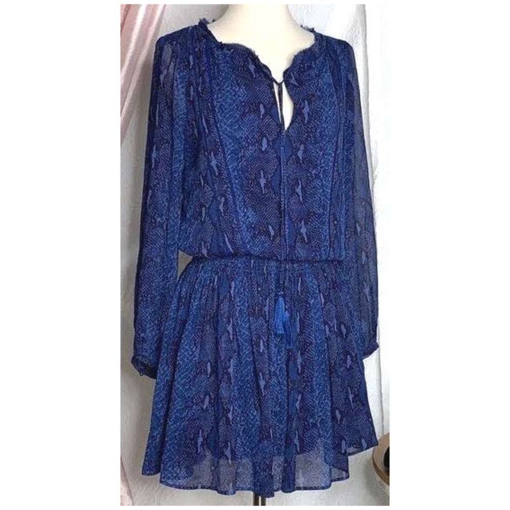 Banana Republic Long Sleeve Snake Print Dress